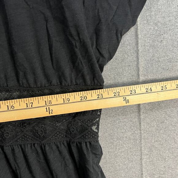 Belle Beach by Kim Gravel Petite Slub Knit Cover Up Black Petite M - Picture 7 of 15